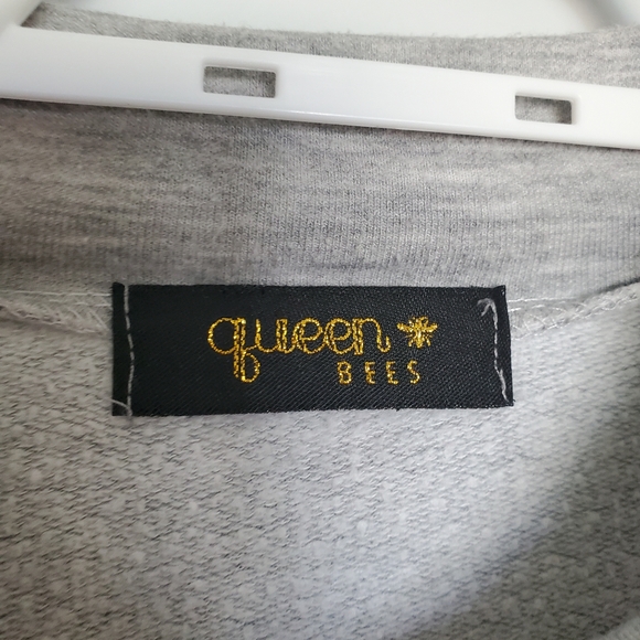 EUC Queen Bees Grey High-Vis Crop Top - Size Small or Medium - Running Top - Picture 7 of 8